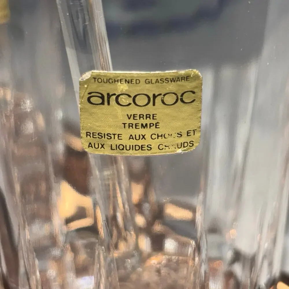 Arcorac Verre Trempe Tablewear Set Brass Tray with Glass Containers & Spoons